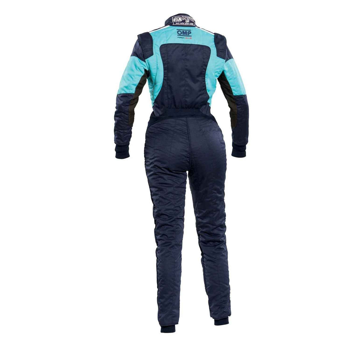 OMP FIRST ELLE Navy Blue/Light Blue Go Kart Racing Suit