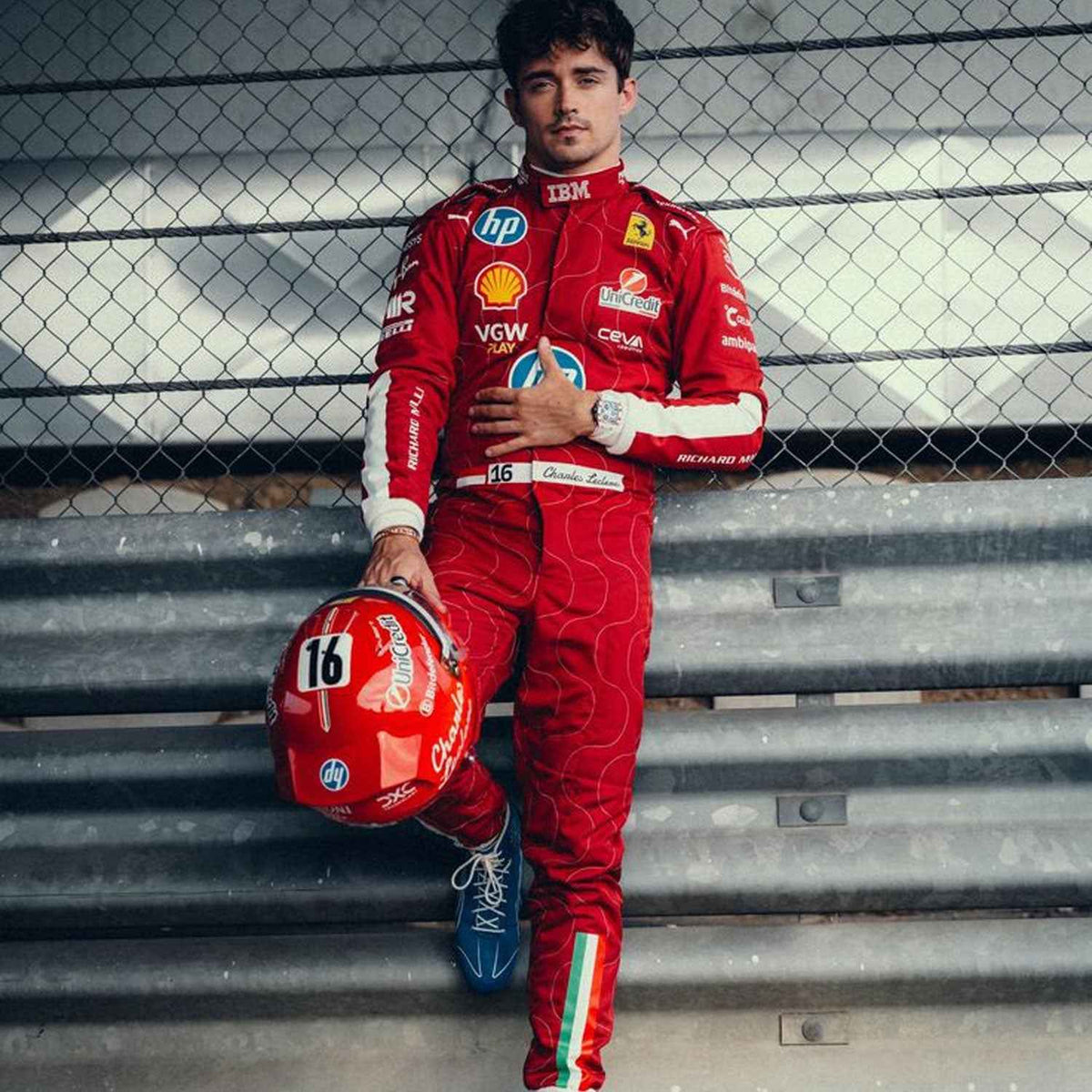 Charles Leclerc 2025 F1 Race Costume Monza GP Ferrari