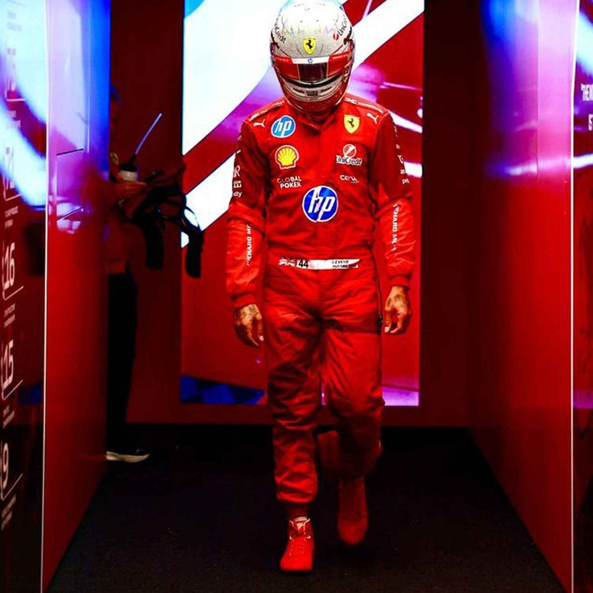 Lewis Hamilton 2025 F1 Race Suit Las Vegas GP Ferrari
