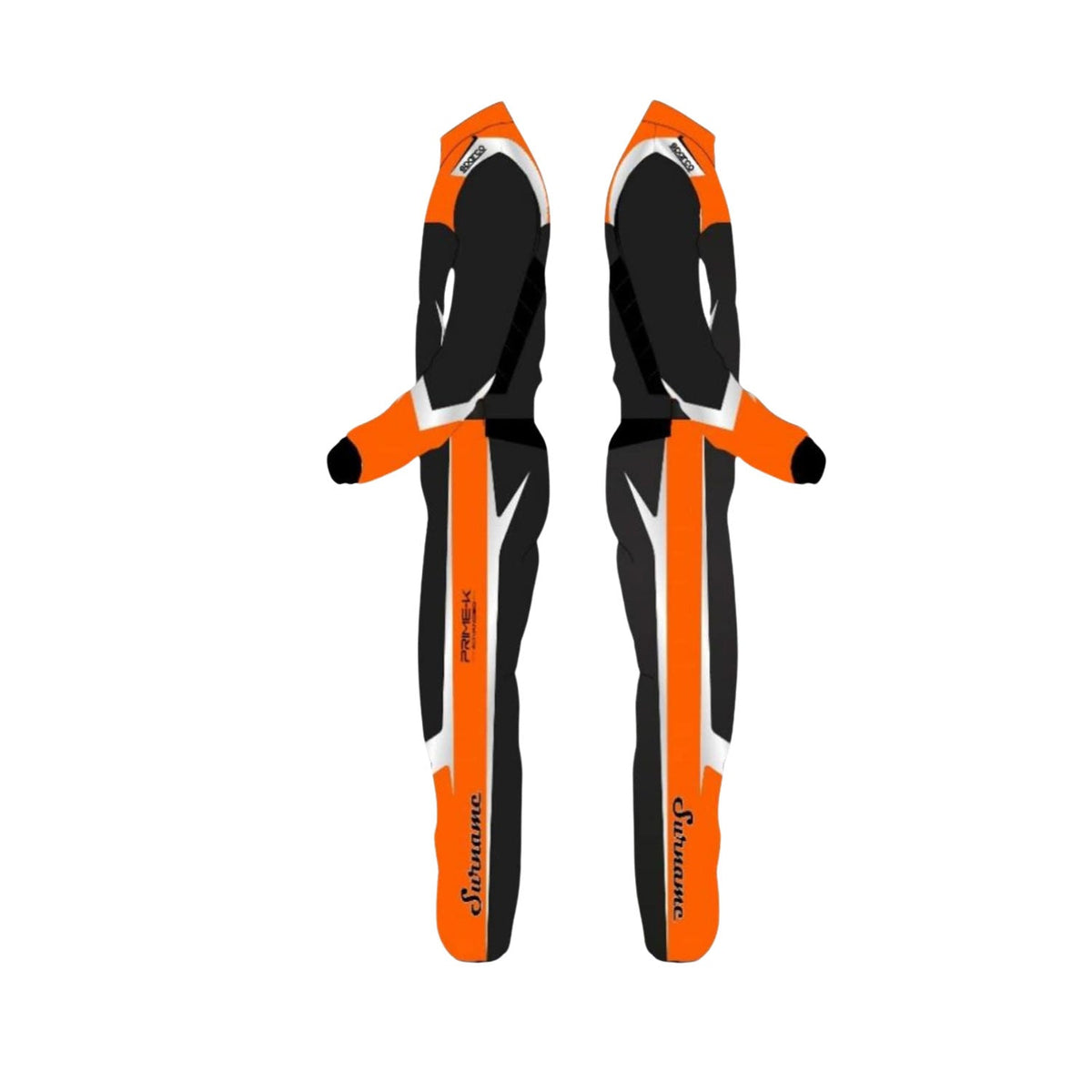 CRG 2025 Prime-K Kart Race Costume replica: cRG Prime-K Kart Race Track Suit Sides View.