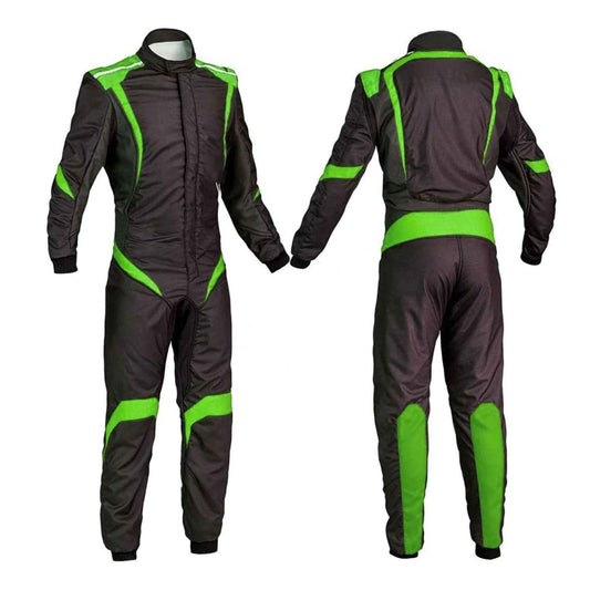 Custom Black & Green Go Kart Racing Outfit