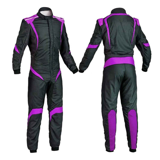 Custom Black & Purple Go Kart Racing Outfit