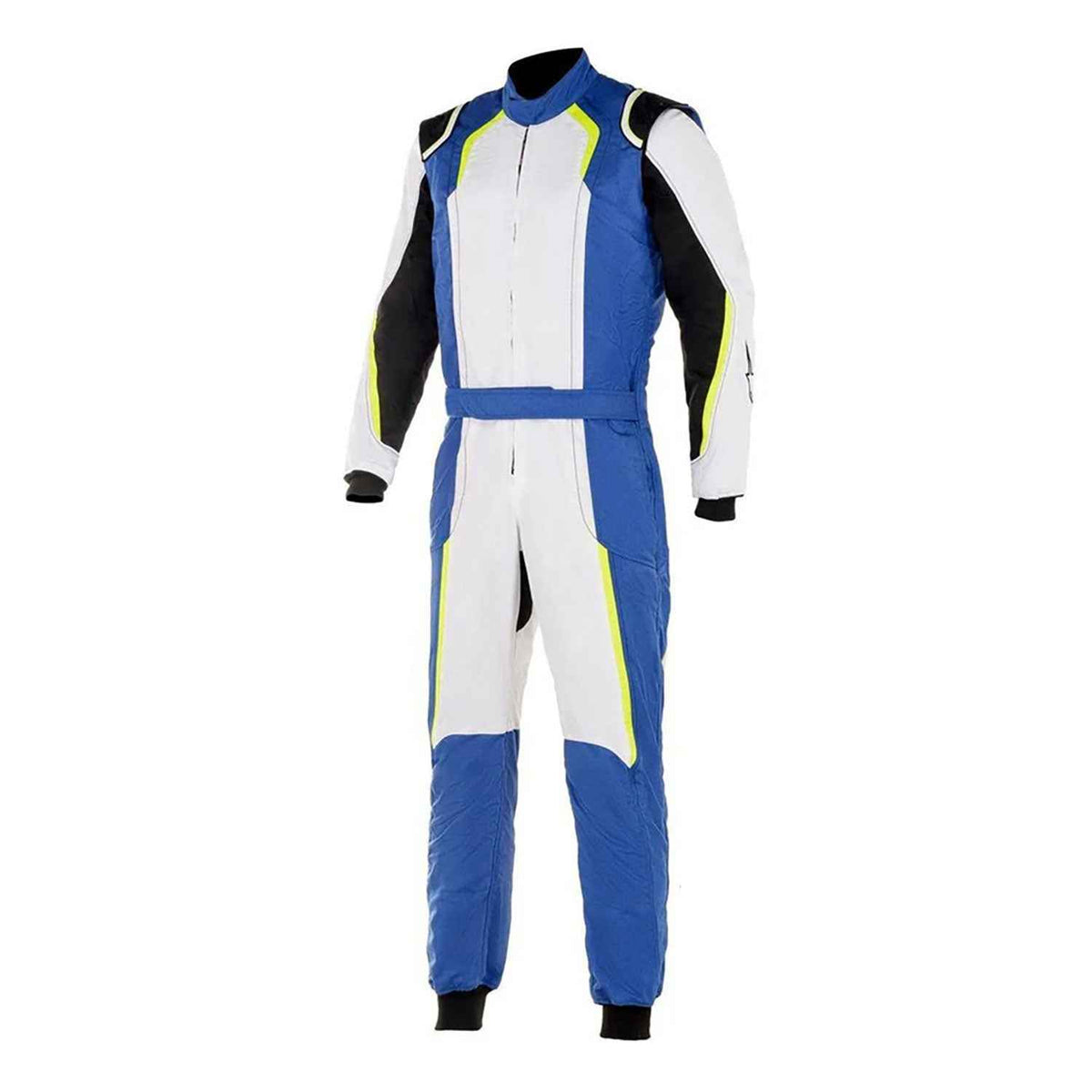 Karting Racing Driver Suit - White, Royal Blue