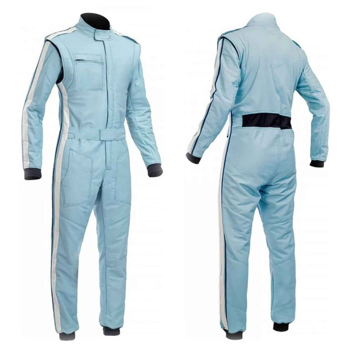 Light Blue Go-Kart Driver Racing Suit