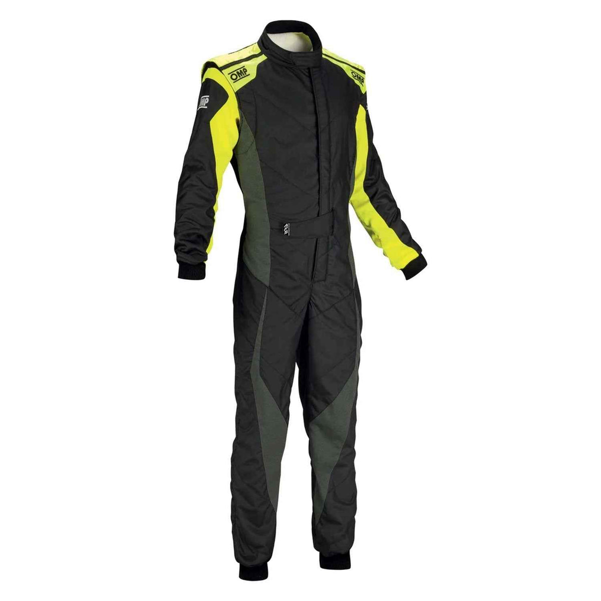 OMP Black Yellow Tecnica Evo Racing Suit