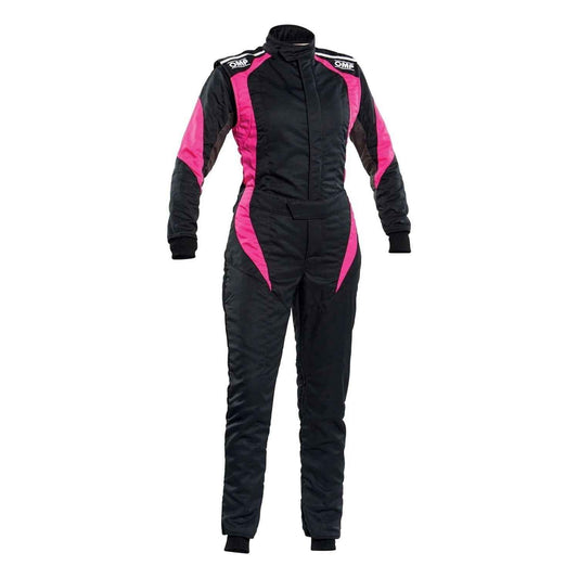 OMP FIRST ELLE Black/Pink Go Kart Racing Suit