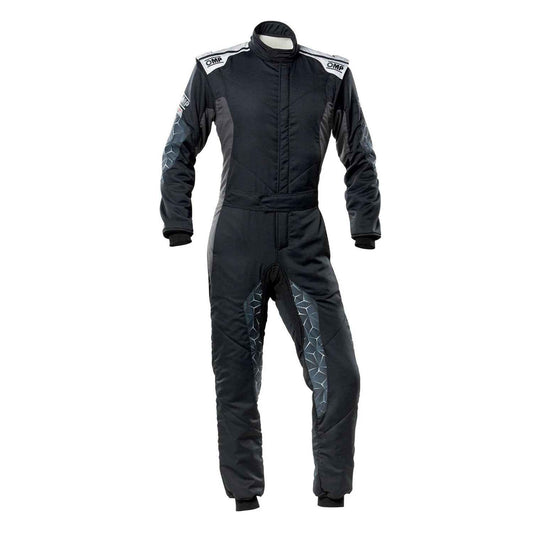 OMP TECNICA HYBRID Racing Suit - Black and Gray