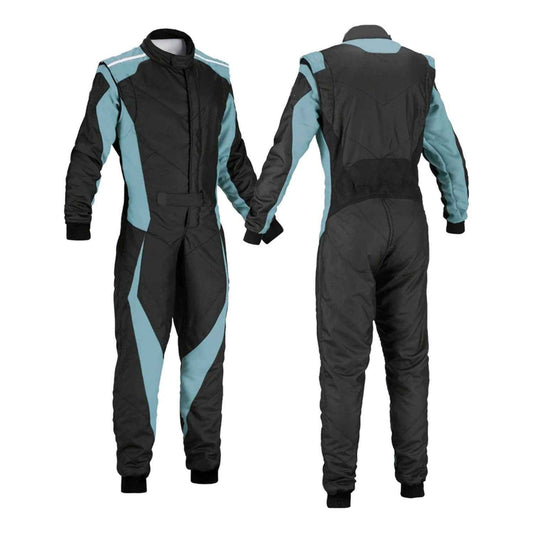 Plain Black & Blue Go Kart Racing Costume