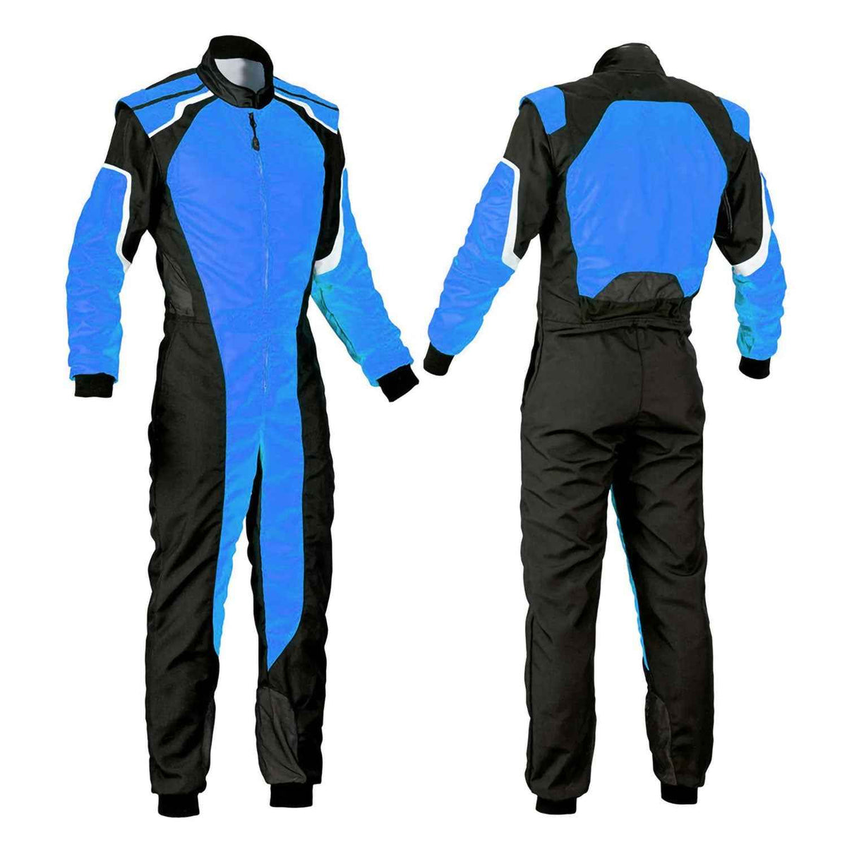 Plain Black & Blue Go Kart Racing Suit