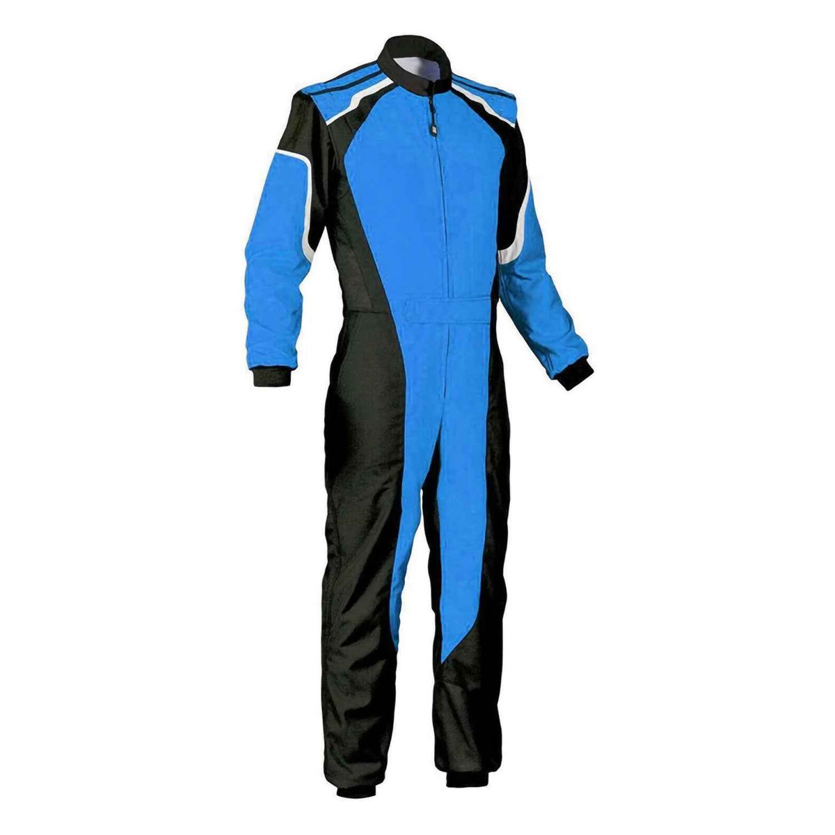 Plain Black & Blue Go Kart Racing Suit