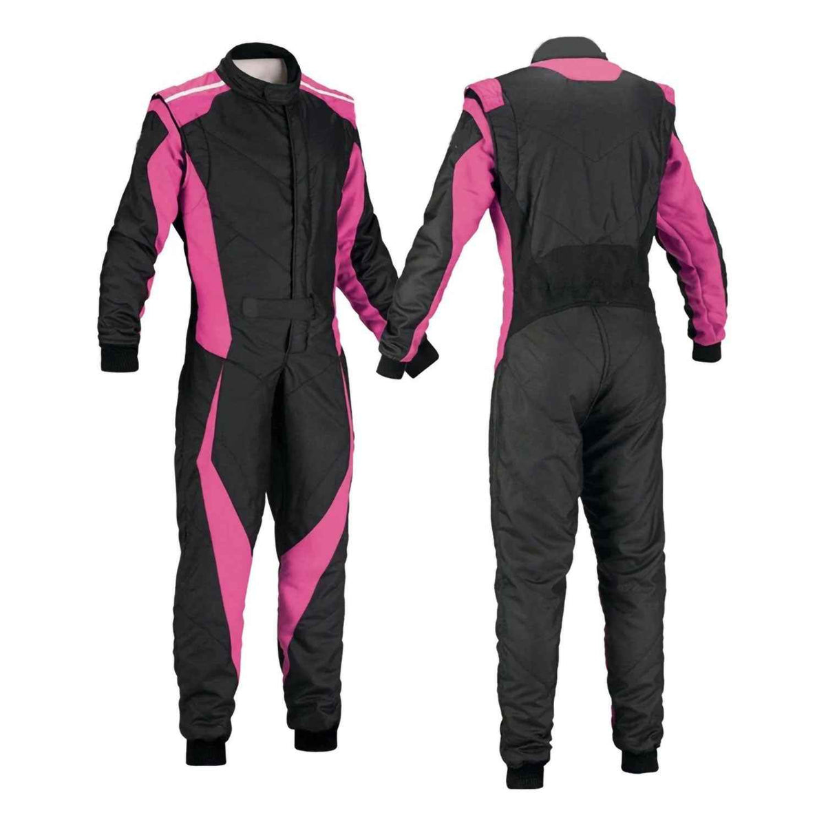 Plain Black & Pink Go Kart Racing Suit