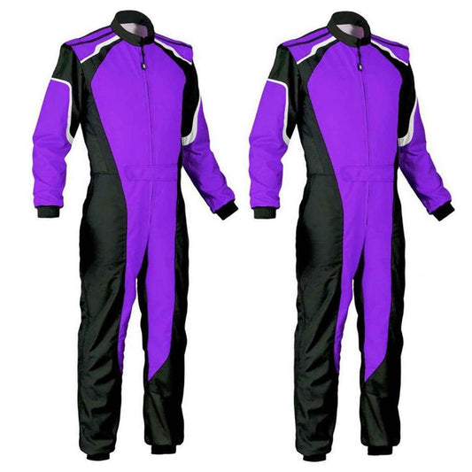 Violet Go-Kart Car Racing Suit