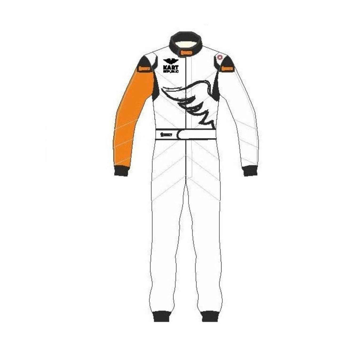 White Kart Republic Go-Kart Race Suit