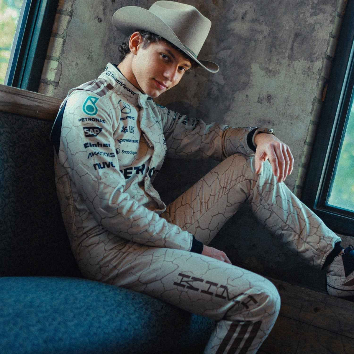 Andrea Kimi Antonelli 2025 F1 Race Suit Replica USA Austin GP Mercedes