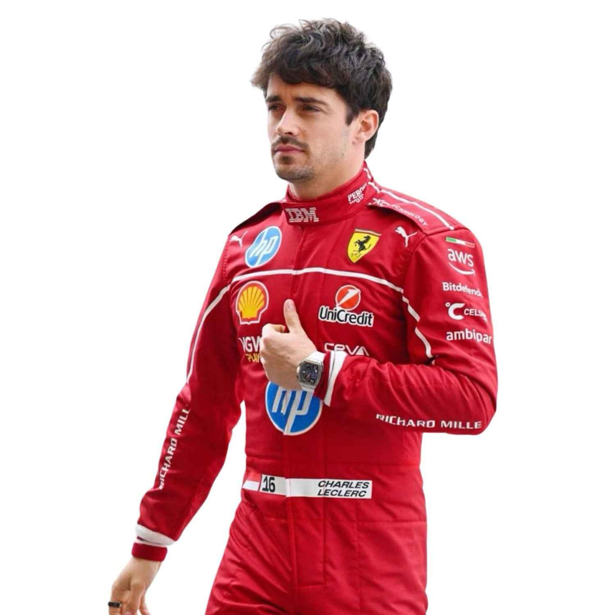 Charles Leclerc 2025 F1 Race Suit Replica Ferrari