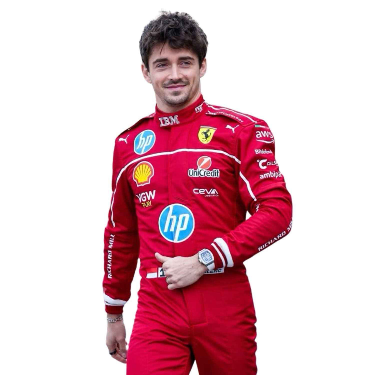 Charles Leclerc 2025 F1 Race Suit Replica Ferrari