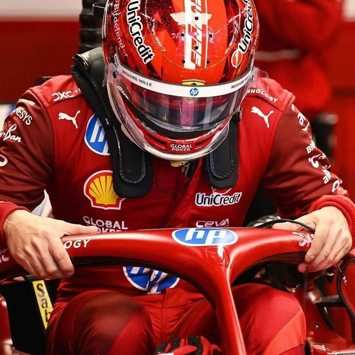 Charles Leclerc 2025 F1 Race Suit Las Vegas GP Replica Ferrari