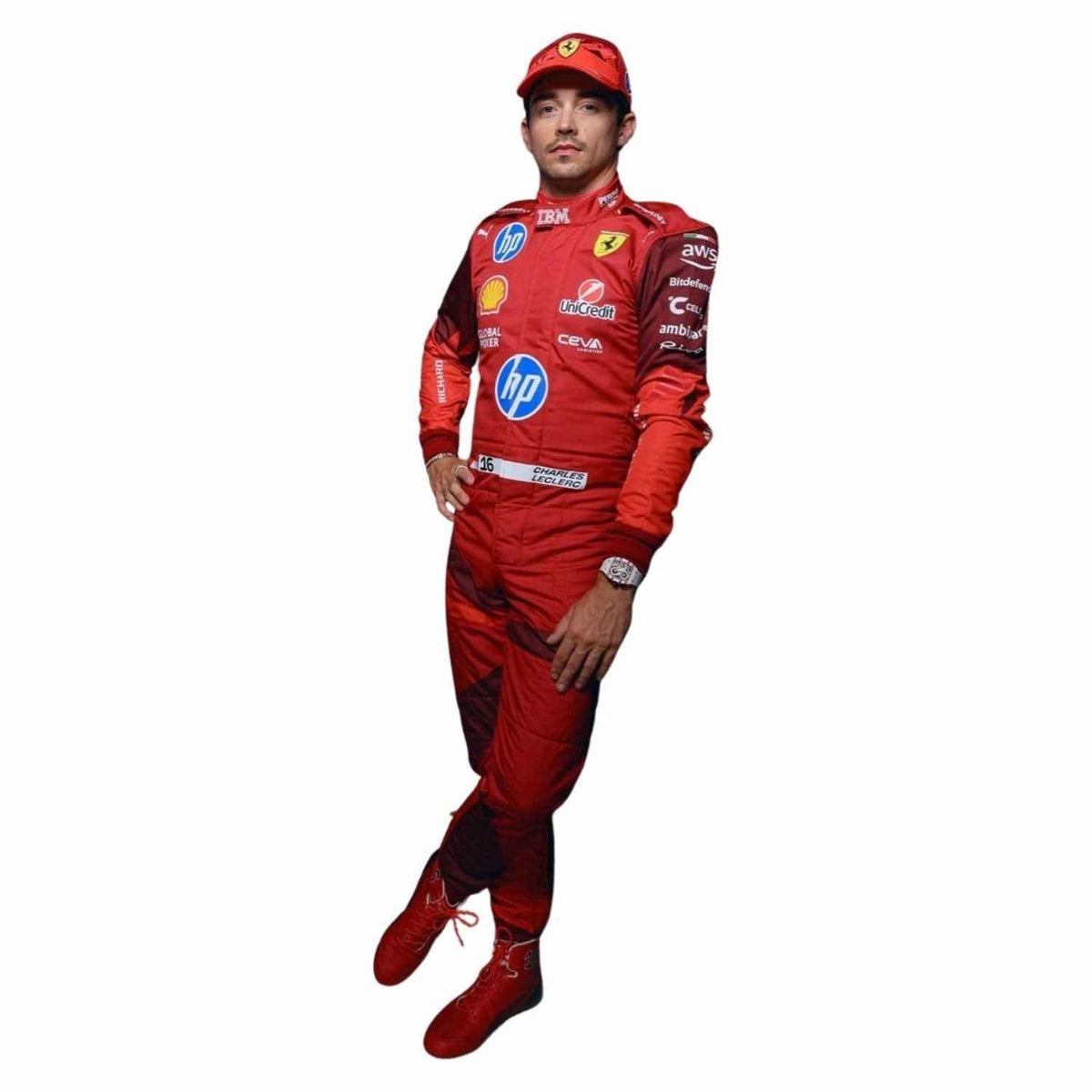 Charles Leclerc 2025 F1 Race Suit Las Vegas GP Replica Ferrari