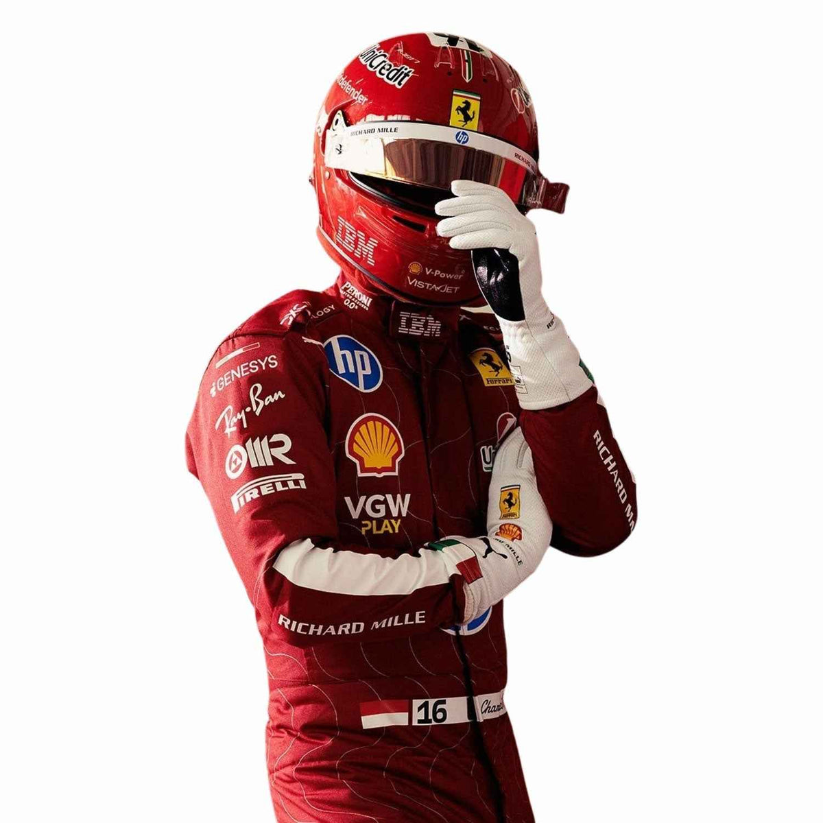 Charles Leclerc 2025 F1 Race Costume Monza GP Ferrari