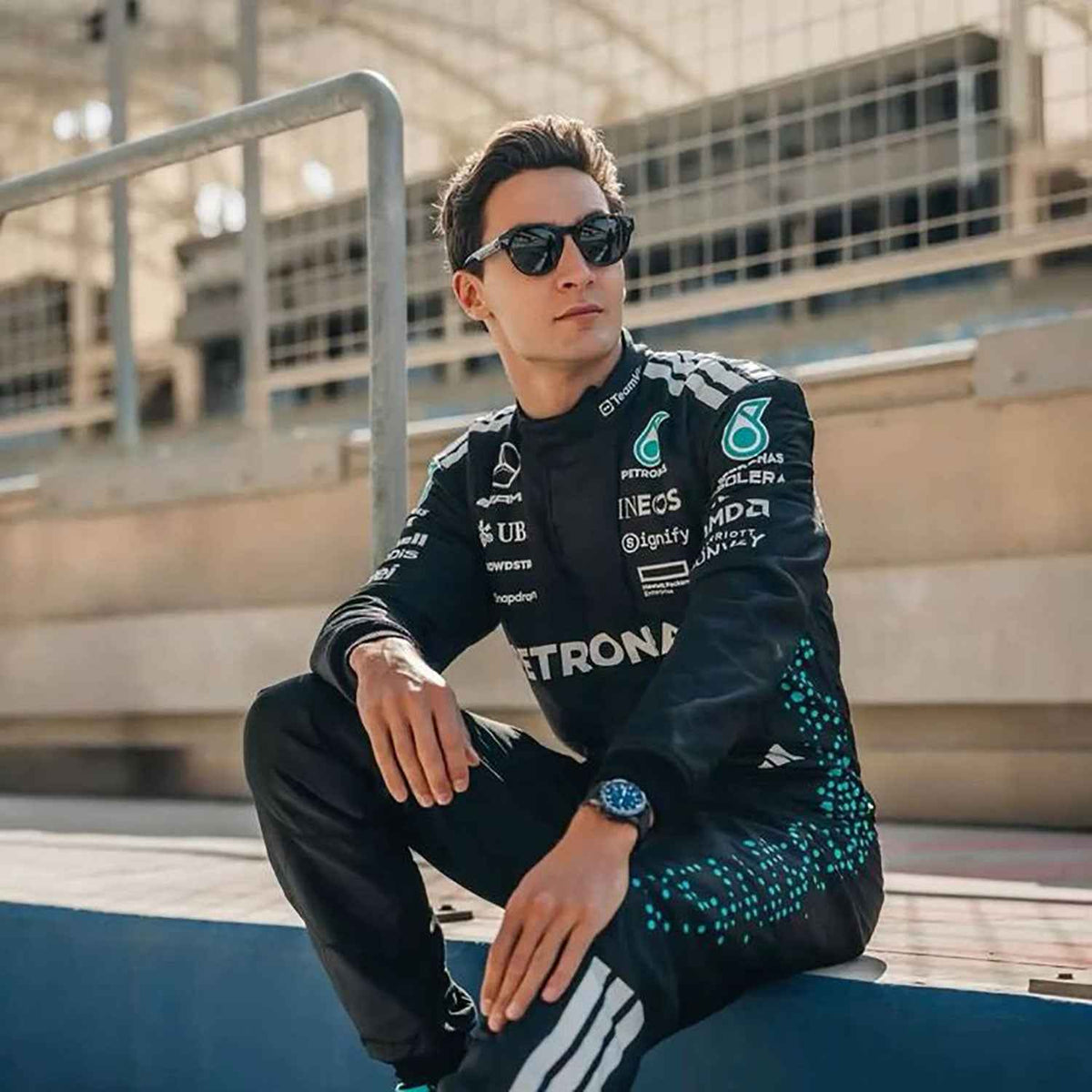 George Russell 2025 F1 Race Costume Replica Mercedes