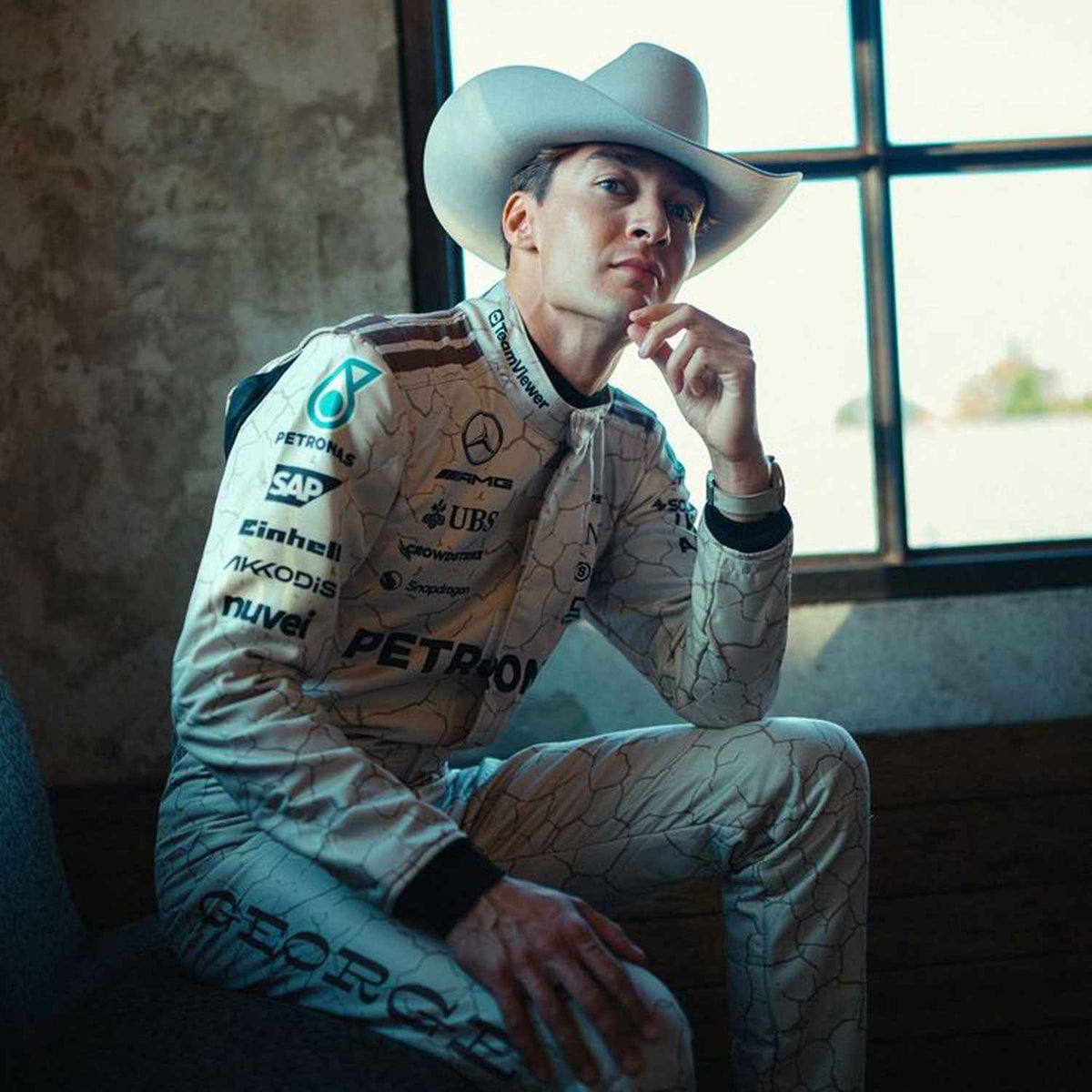 George Russell 2025 F1 Race Replica Costume USA Austin GP Mercedes