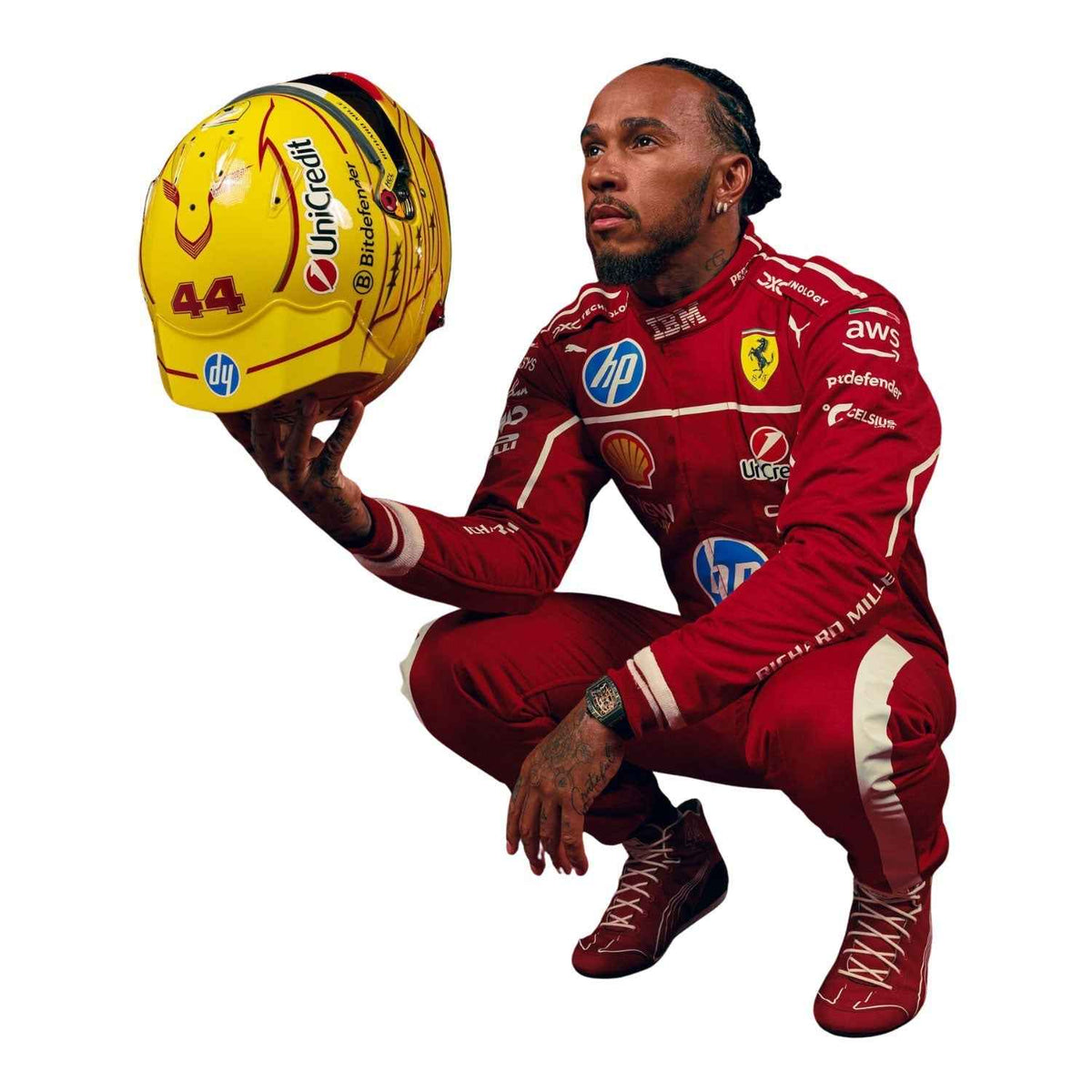 Lewis Hamilton 2025 F1 Race Suit Ferrari