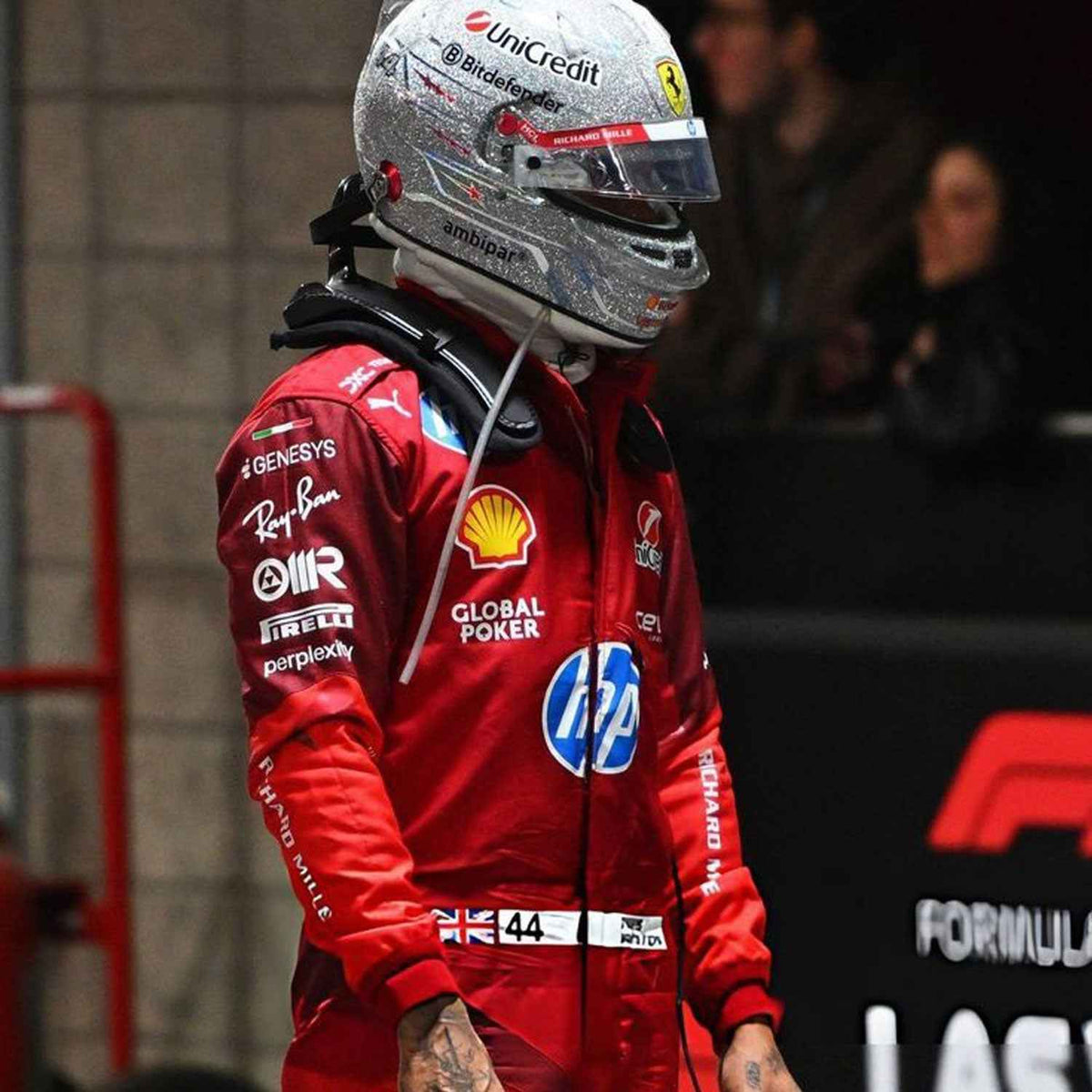 Lewis Hamilton 2025 F1 Race Suit Las Vegas GP Ferrari