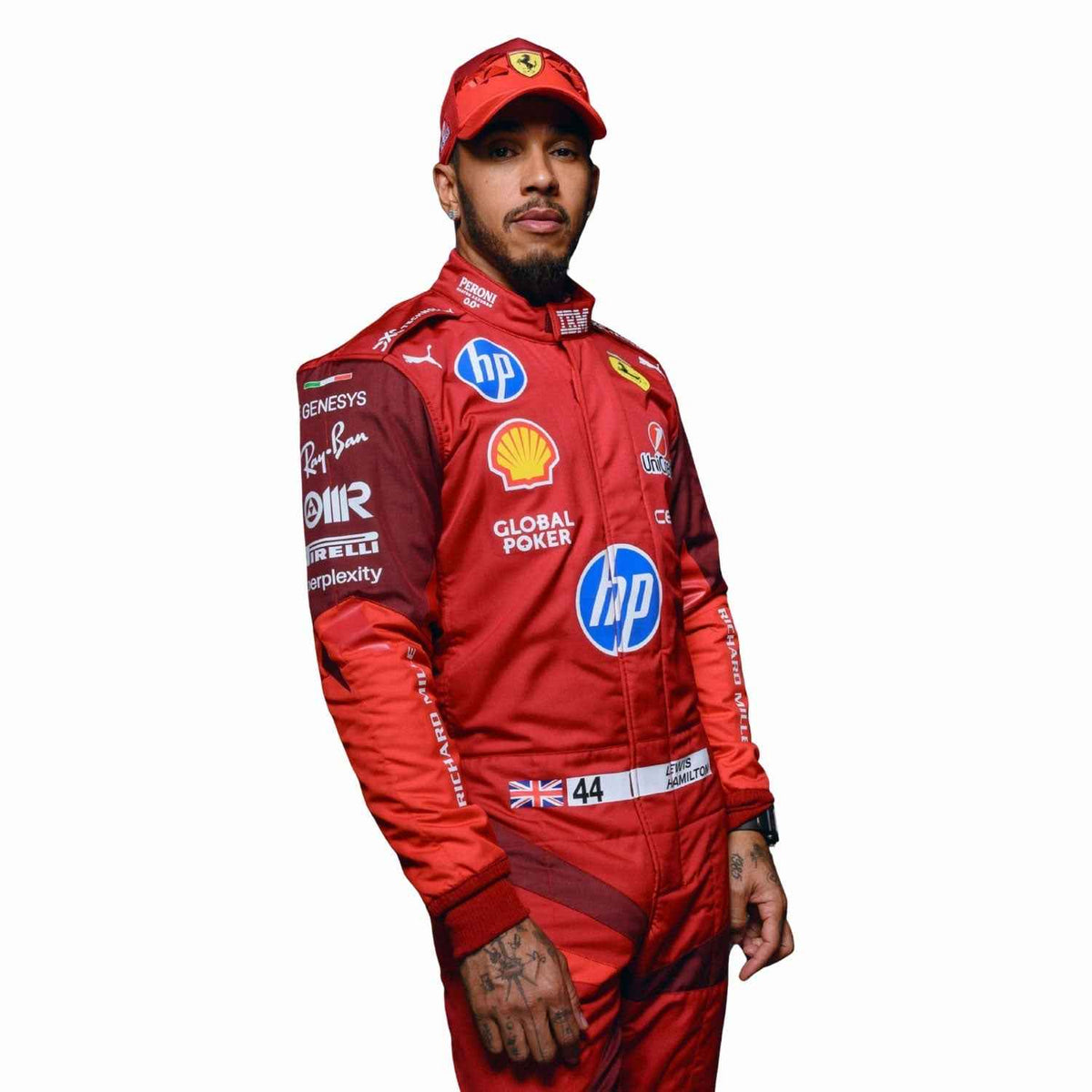 Lewis Hamilton 2025 F1 Race Suit Las Vegas GP Ferrari