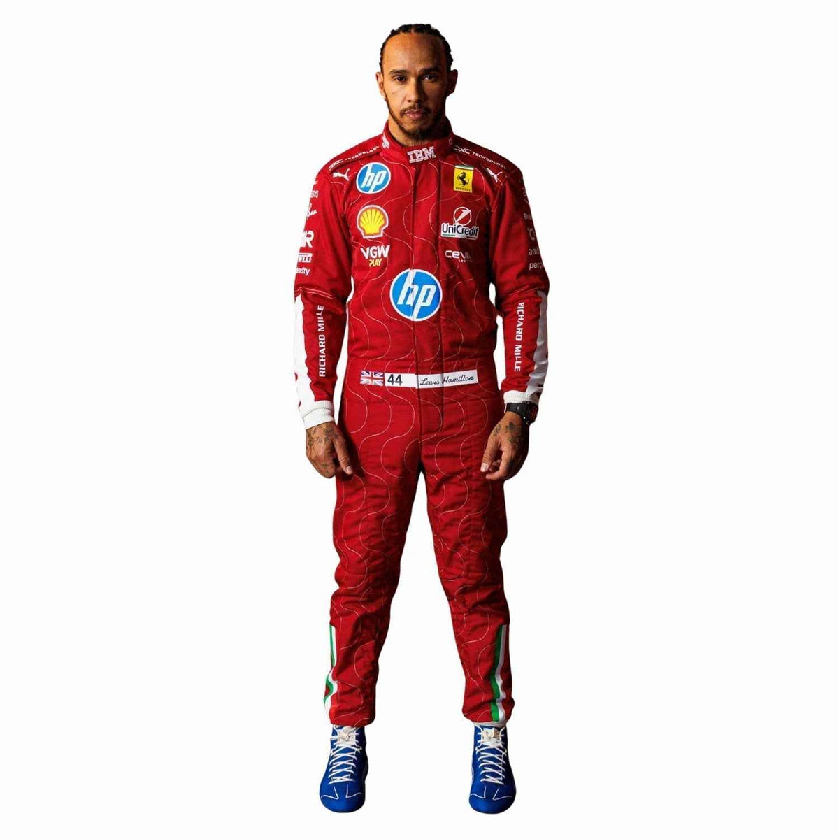Lewis Hamilton 2025 F1 Race Replica Costume Monza GP Ferrari